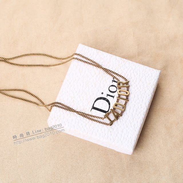 Dior飾品 迪奧經典熱銷火爆款jadior字母雙層復古項鏈  zgd1171